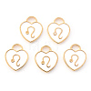 Light Gold Plated Alloy Enamel Pendants ENAM-R136-30-07-1