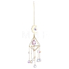 Moon Iron AB Color Chandelier Decor Hanging Prism Ornaments HJEW-P012-04G-5
