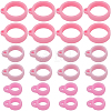 Gorgecraft 60Pcs 3 Style Silicone Pendant SIL-GF0001-28C-1