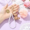 ABS Plastic Imitation Pearl & Plastic Bear Keychains KEYC-YW00296-3