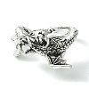 Dragon Alloy Open Cuff Rings X-RJEW-K275-22AS-2