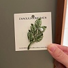 Electroplate Leaf Shape Alloy Lapel Pins for Backpack Clothes JEWB-B037-01E-1