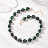 Two Tone Acrylic Twist Beaded Necklaces NJEW-JN05840-02-1