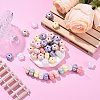 50Pcs UV Plating Acrylic Beads PACR-YW0001-40-4