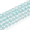Baking Paint Transparent Glass Beads Strands DGLA-N011-4mm-05-1