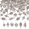 90Pcs 6 Styles Tibetan Style Alloy Connector Charms FIND-AR0003-28-1