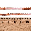 Gradient Natural Red Rabbit Hair Rutilated Quartz & Natural Rose Quartz Beads Strands GG-CBA4808-B02-02-6