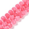 Natural Dyed White Jade Beads Strands G-H057-A22-18-1