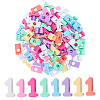 90Pcs 9 Styles Opaque Acrylic European Beads OACR-HY0001-30-1