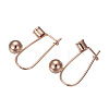 Brass Hoop Earrings EJEW-L198-02RG-3