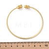 Clear Cubic Zirconia Open Cuff Bangle BJEW-G737-01G-05-5