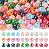 120Pcs 15 Colors UV Plating Rainbow Iridescent Acrylic Beads PACR-TA0001-06-9