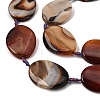 Natural Banded Agate Beads Strands G-P605-L02-10-3