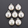 Electroplated ABS Plastic Imitation Pearl Pendants X-KY-T023-004-1