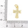 Brass Micro Pave Cubic Zirconia Pendants KK-F938-24B-G-3