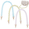 WADORN 1 Set Macaron Color Transparent Acrylic Chain Bag Handles AJEW-WR0001-67-1