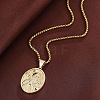 Religion Brass Emboss Saint Oval Medal Pendant Necklaces for Men Women WGEF5D0-01-1