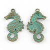 Zinc Alloy SeaHorse Pendants PALLOY-R065-027-LF-1