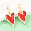 Valentine's Day Heart Brass Micro Pave Clear Cubic Zirconia Hoop Earrings EJEW-Z164-10G-01-1