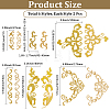 12Pcs 6 Styles Polyester Clothing Patches PATC-GF0001-89A-2