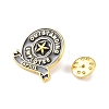 Golden Tone Alloy Outstanding Employee of The Month Enamel Pins JEWB-K021-07G-04-3