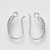 Brass Micro Pave Cubic Zirconia Earring Hooks LS-ZIRC-Q022-035P-NF-2