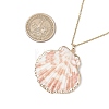 12Pcs 12 Styles Electroplated Natural Mixed Shell Pendant Necklaces NJEW-JN05212-3