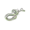 Snake Alloy Rhinestone Brooches for Backpack Clothes JEWB-V003-01P-3