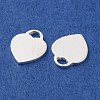 925 Sterling Silver Blank Heart Charms STER-F057-03S-02-2