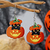 Halloween Pumpkin Alloy Dangle Earrings XN8797-3-1