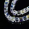 Electroplate Transparent Glass Beads Strands EGLA-N002-17C-B01-5