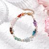 Chakra Natural Rose Quartz & Amethyst & Apatite & Aquamarine & Green Aventurine & Tiger Eye & Carnelian Chip Beaded Bracelets for Women BJEW-JB11740-01-1