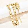 304 Stainless Steel Ring Link Chain Necklaces NJEW-H072-02A-G-3