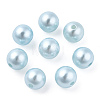 Spray Painted ABS Plastic Imitation Pearl Beads OACR-T015-05C-07-3