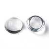 Transparent Half Round Glass Cabochons X-GGLA-R027-25mm-2