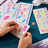 8 Sheets 8 Style Creative Fluorescent Arm Removable Temporary Tattoos Paper Stickers STIC-TA0002-02-15