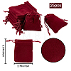 Beebeecraft 25Pcs Rectangle Velvet Drawstring Pouches TP-BBC0001-04A-02-2