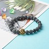 Natural Lava Rock Stretch Bracelet BJEW-JB06835-3