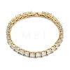 Rack Plating Brass Micro Pave Cubic Zirconia Chain Bracelets BJEW-P341-06A-G-1