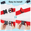 6Pcs 6 Colors Polyester Adjustable Luggage Straps FIND-CP0001-21-4