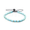 Synthetic Turquoise Braided Bead Bracelets for Women PW-WG20352-13-1