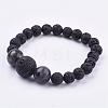 Natural Larvikite Stretch Bracelets BJEW-JB03159-01-1