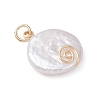 Natural Keshi Pearl Pendants PALLOY-JF04810-01-4