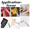 2Pcs 2 Styles Stainless Steel Embroidery Scissors & Imitation Leather Sheath Tools TOOL-SC0001-36-7