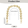 1Pc CCB Plastic Heart Beaded Bag Handles with Clasps AJEW-CL0005-66-2
