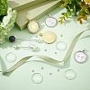 DIY Flat Round Pendant Brooch Making Kits DIY-CA0004-03-4