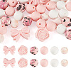 34Pcs 6 Style Silicone Beads SIL-TA0003-52-1