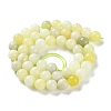 Natural New Jade Stone Round Bead Strands G-O039-16-8mm-01-3