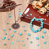 280Pcs 4 Styles Dyed Natural Magnesite and Synthetic Turquoise Beads G-SC0003-86-4