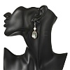 Natural Cultured Freshwater Pearl & Abalone Shell/Paua Shell Beads Dangle Earrings EJEW-JE07313-02-2